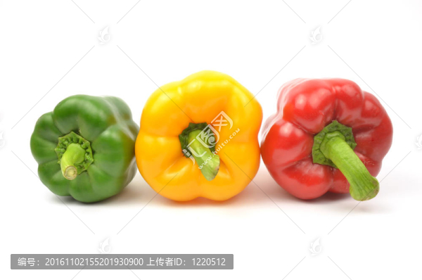 新鮮的彩色辣椒分離