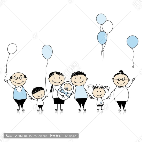 生日快樂；有孩子的大家庭；新生嬰兒