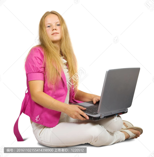 女孩用的筆記本電腦