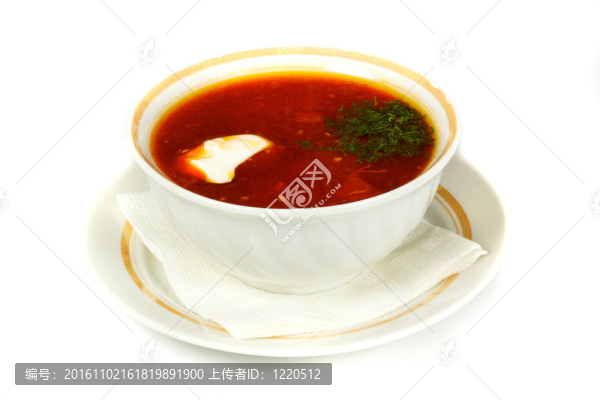 烏克蘭和俄羅斯民族的紅湯羅宋湯