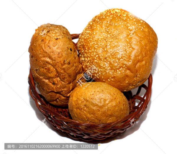 個(gè)全麥和黑麥面包和孤立