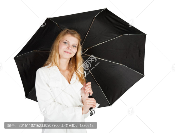 女孩用雨傘