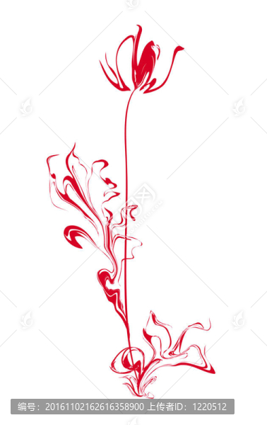 程式化的花