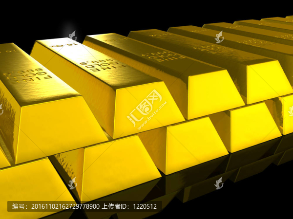 一堆黑色的金條