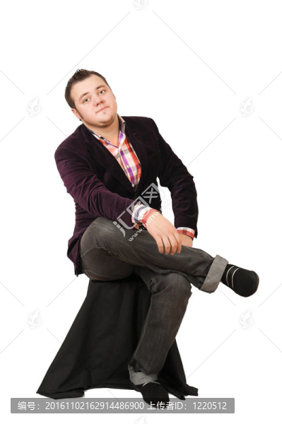 年輕英俊的商人。白色背景隔離