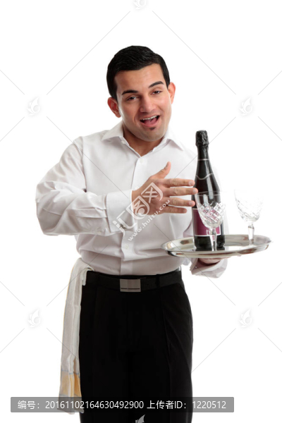 快活的侍者或服務(wù)員