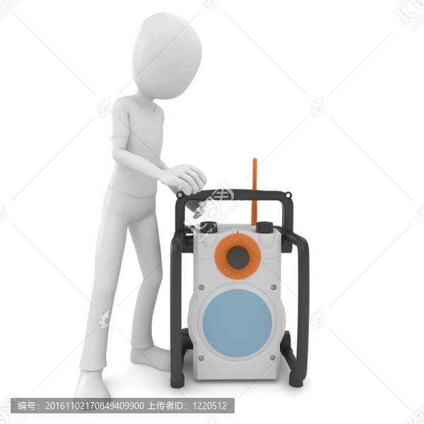 三維人與無(wú)線電發(fā)射機(jī)