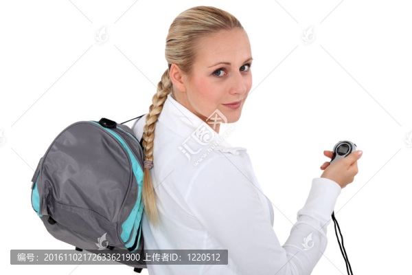 計(jì)步器的女人