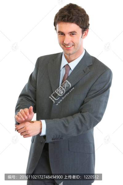現(xiàn)代商人展示拋硬幣