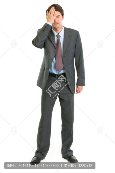 現(xiàn)代商人的眼睛閉上眼睛