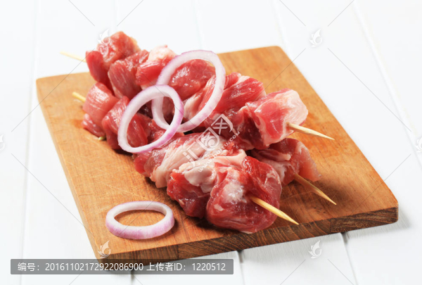 生豬肉串