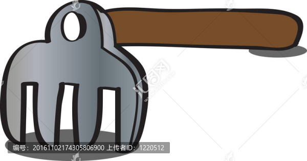 白色背景上的鏟