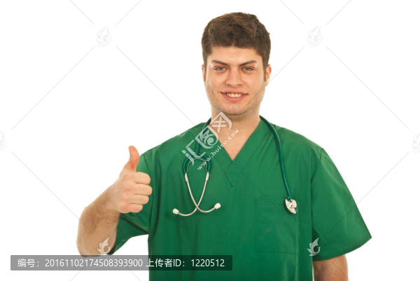 醫(yī)生男性拇指向上