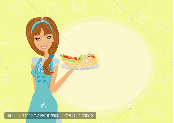 漂亮的女服務(wù)員