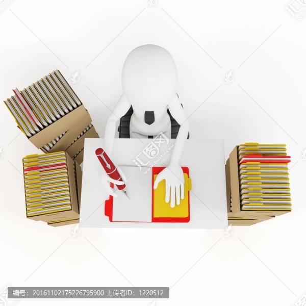 3D人商人用噸的工作做
