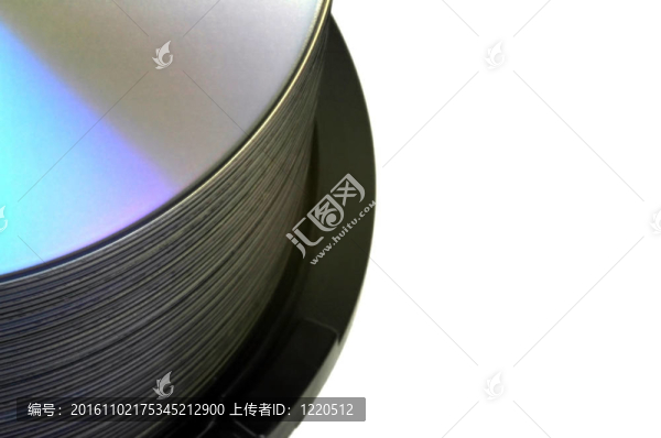 主軸上的光盤堆疊