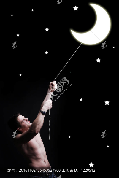 有星星和新月的人