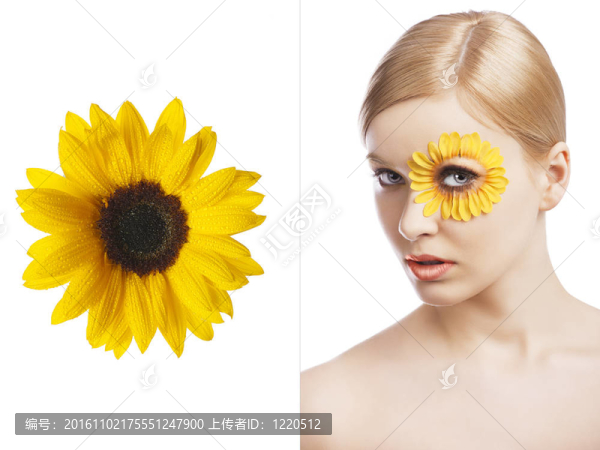花妝；她是三個月來的