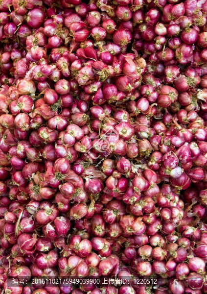 市場上的紅洋蔥