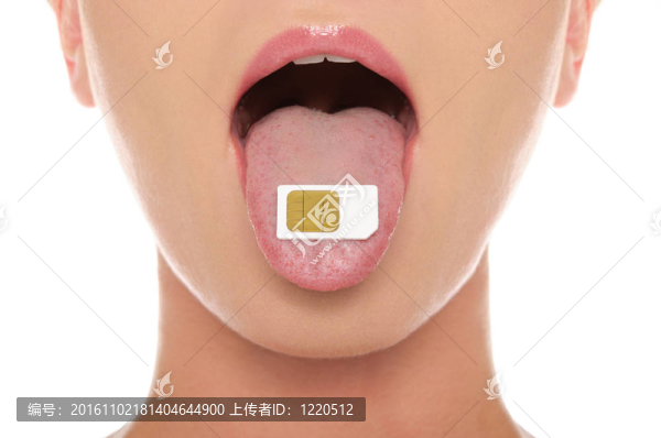 SIM卡上掛著女人的舌頭