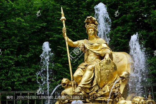 在Versailles公園的噴泉