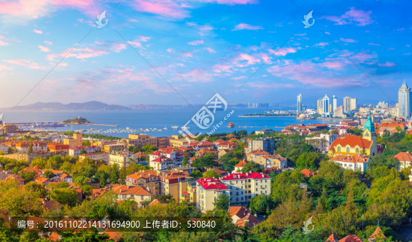 青島老城區(qū)風光,全景大畫幅
