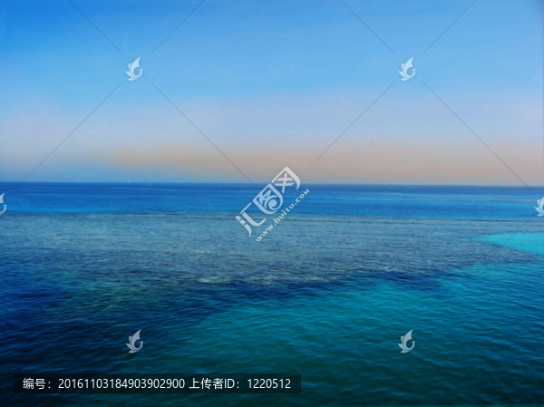 珊瑚島。紅海。日落