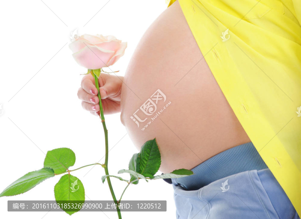 美麗的年輕孕婦