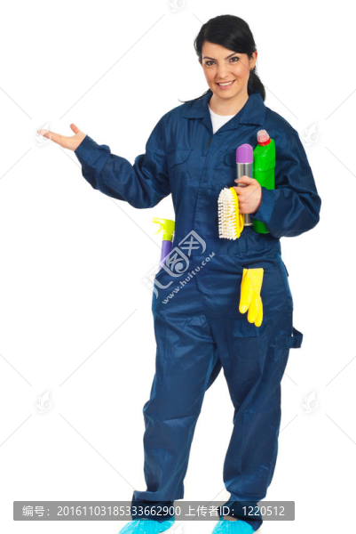 清潔工人歡迎手勢