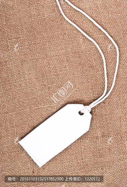 價(jià)格標(biāo)簽在麻布材料