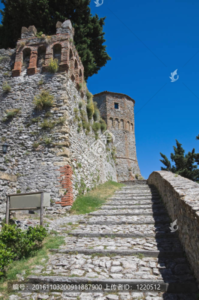 蒙特貝羅城堡。Emilia,Romagna。意大利.