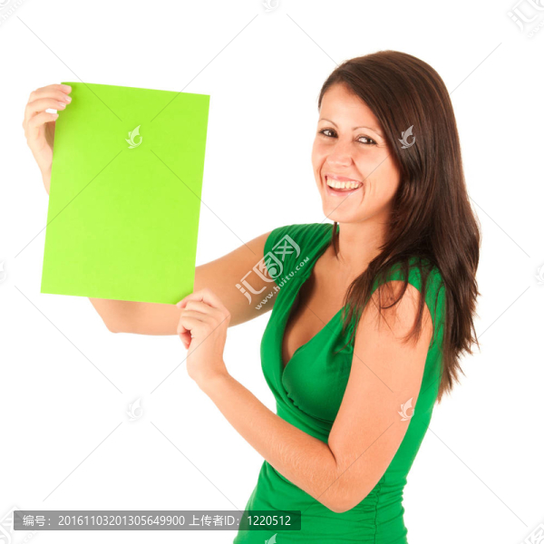 介紹：可愛的年輕黑人女孩手里拿著一個文本框