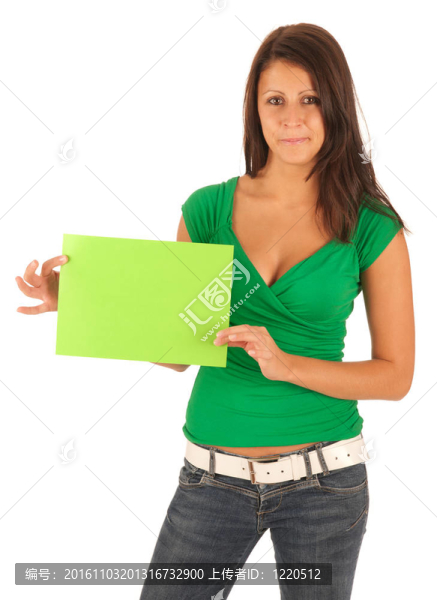 介紹：可愛的年輕黑人女孩手里拿著一個文本框