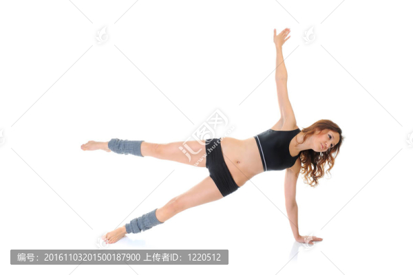 健身的女孩。