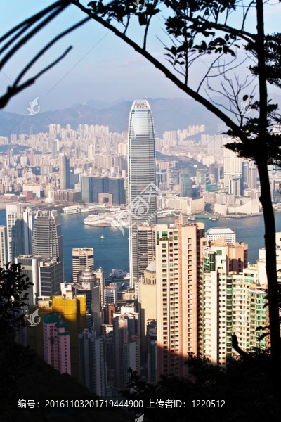 香港市從Victoria峰