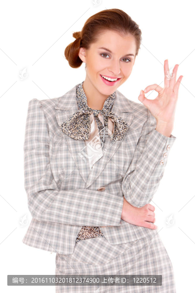 商業(yè)女人表現(xiàn)出好的姿態(tài)