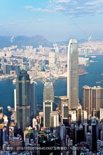 香港市從Victoria峰