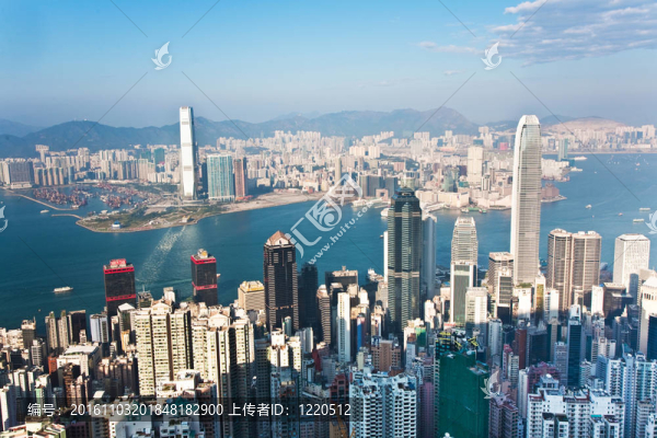 香港市從Victoria峰