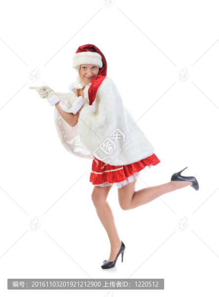 圣誕微笑的女人