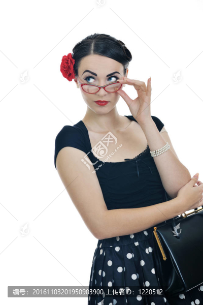 美麗的年輕女性白人孤立