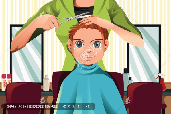 理發(fā)的男孩