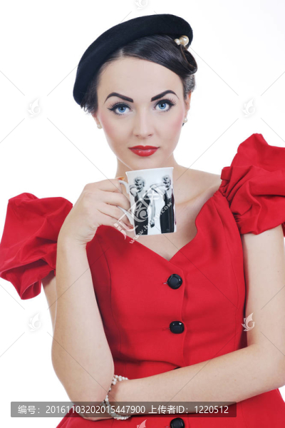 美麗的年輕女性白人孤立