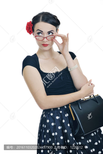 美麗的年輕女性白人孤立