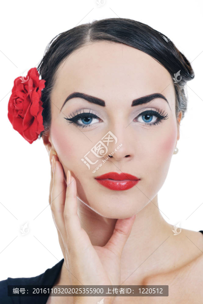 美麗的年輕女性白人孤立