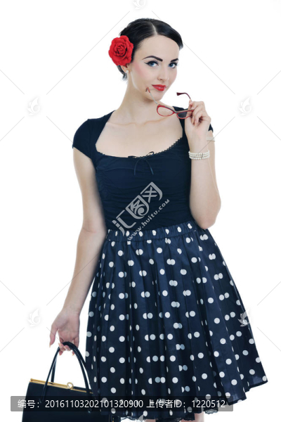 美麗的年輕女性白人孤立