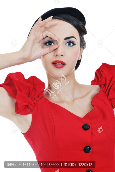 美麗的年輕女性白人孤立