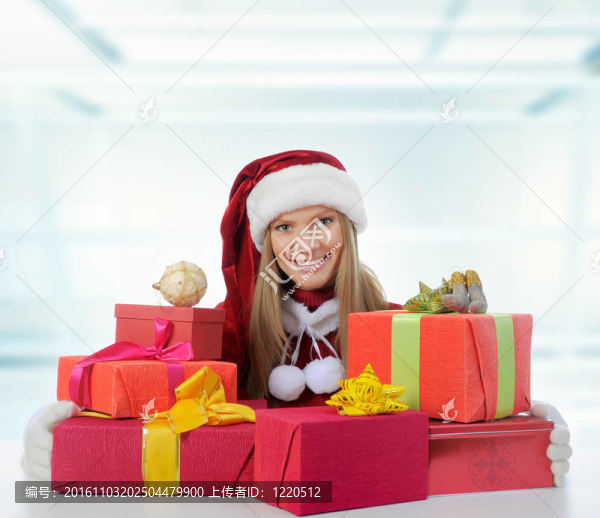 圣誕微笑的女人