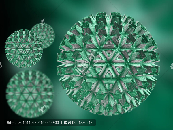 病毒；詳細(xì)的3D插圖