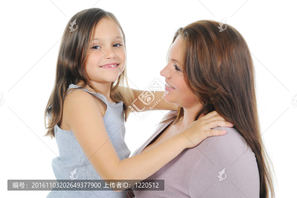 懷孕的女人和她的女兒