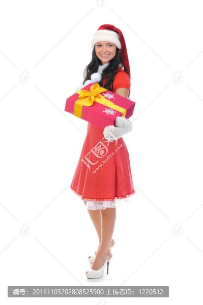 圣誕微笑的女人